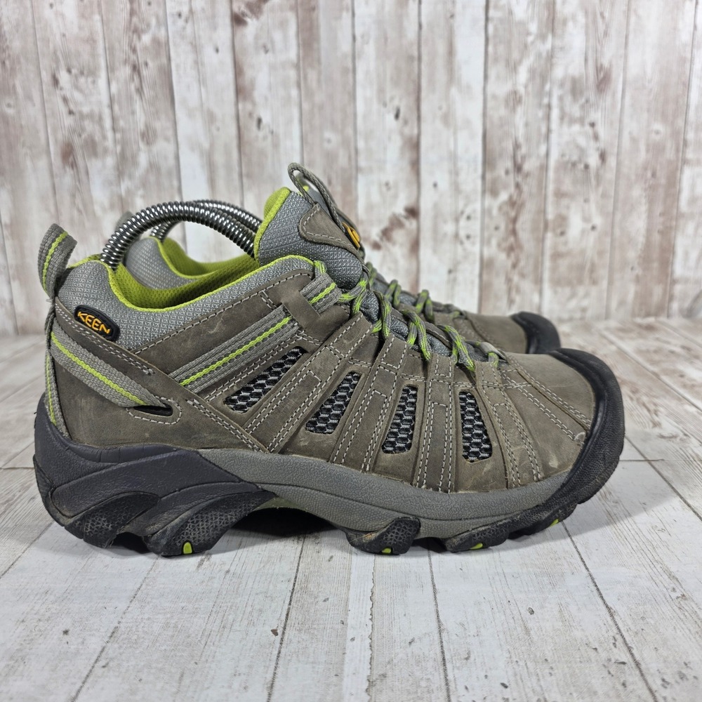 Keen Voyageur Womens Hiking Shoes Gargoyle Lime Green 1010141 Size 8.5